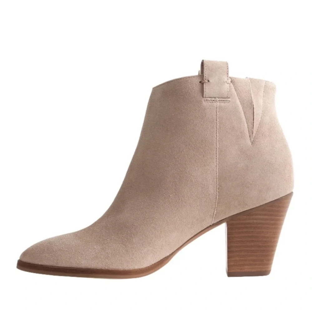J. Crew Beige Suede Ankle Booties
